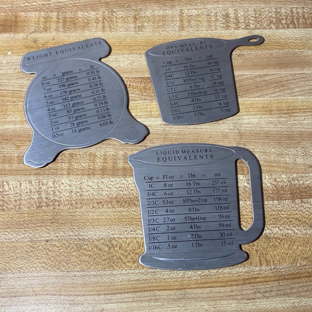 Lot of 3 Amco Measure Equivalents Magnets
